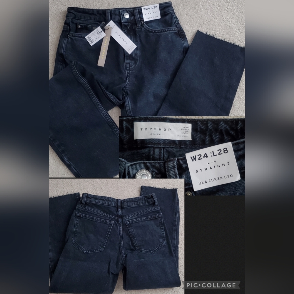 NWT Topshop straight leg jeans
